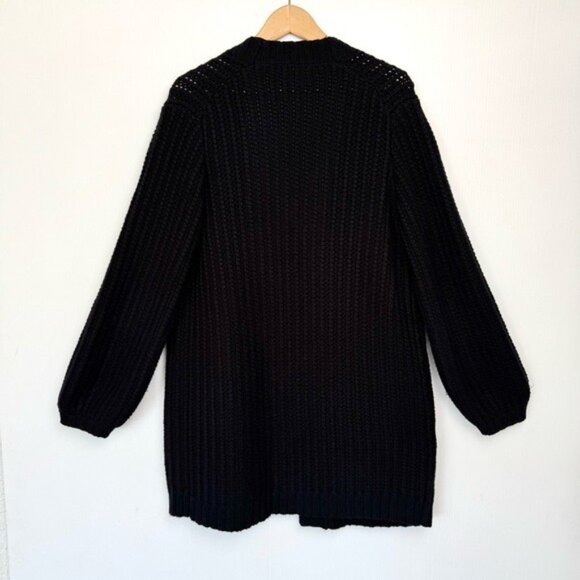 Marine Layer Open Front Cardigan Size Medium Merino Wool Blend in Autumn Brown - Picture 9 of 13